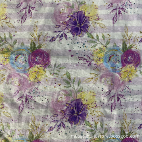 Breathable Custom Digital Print 100% Cotton Poplin Fabric